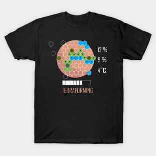 Terraforming Mars - 16 Bit Mars Terraformed - Board Game - Tabletop Gaming T-Shirt